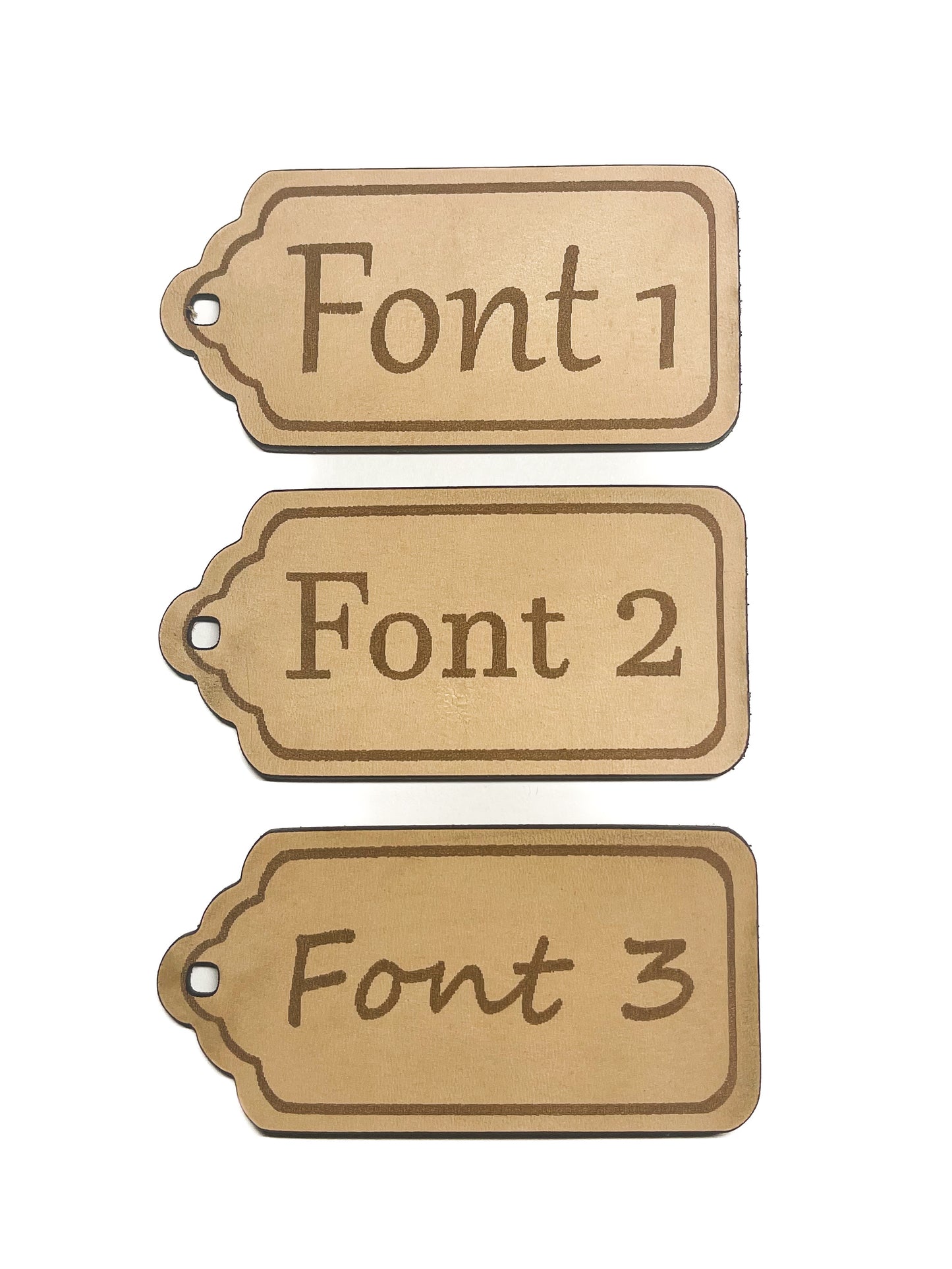 Personalized Leather Gift Tag- Set of 3