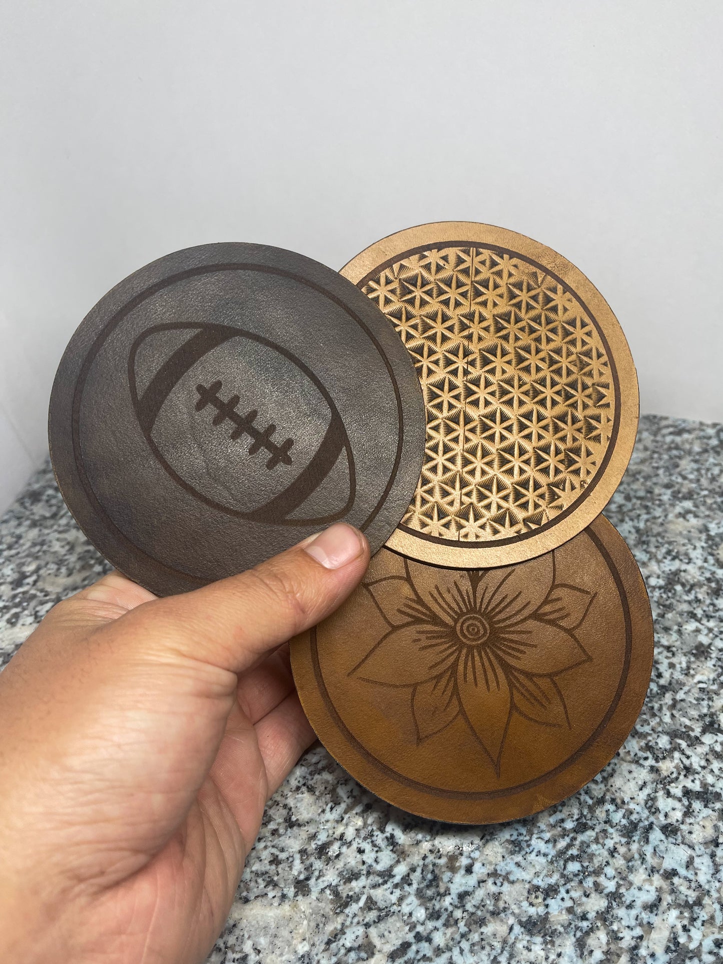 Leather Coaster Set