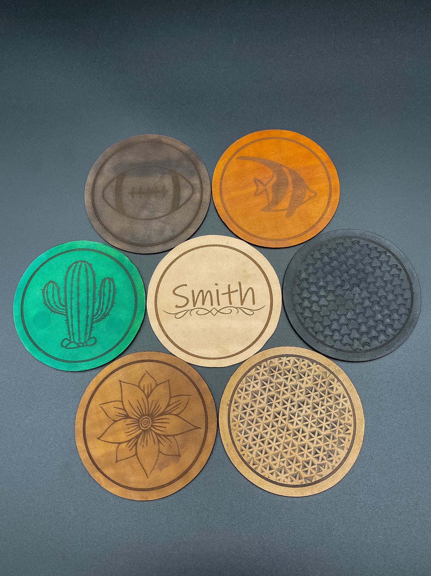 Leather Coaster Set
