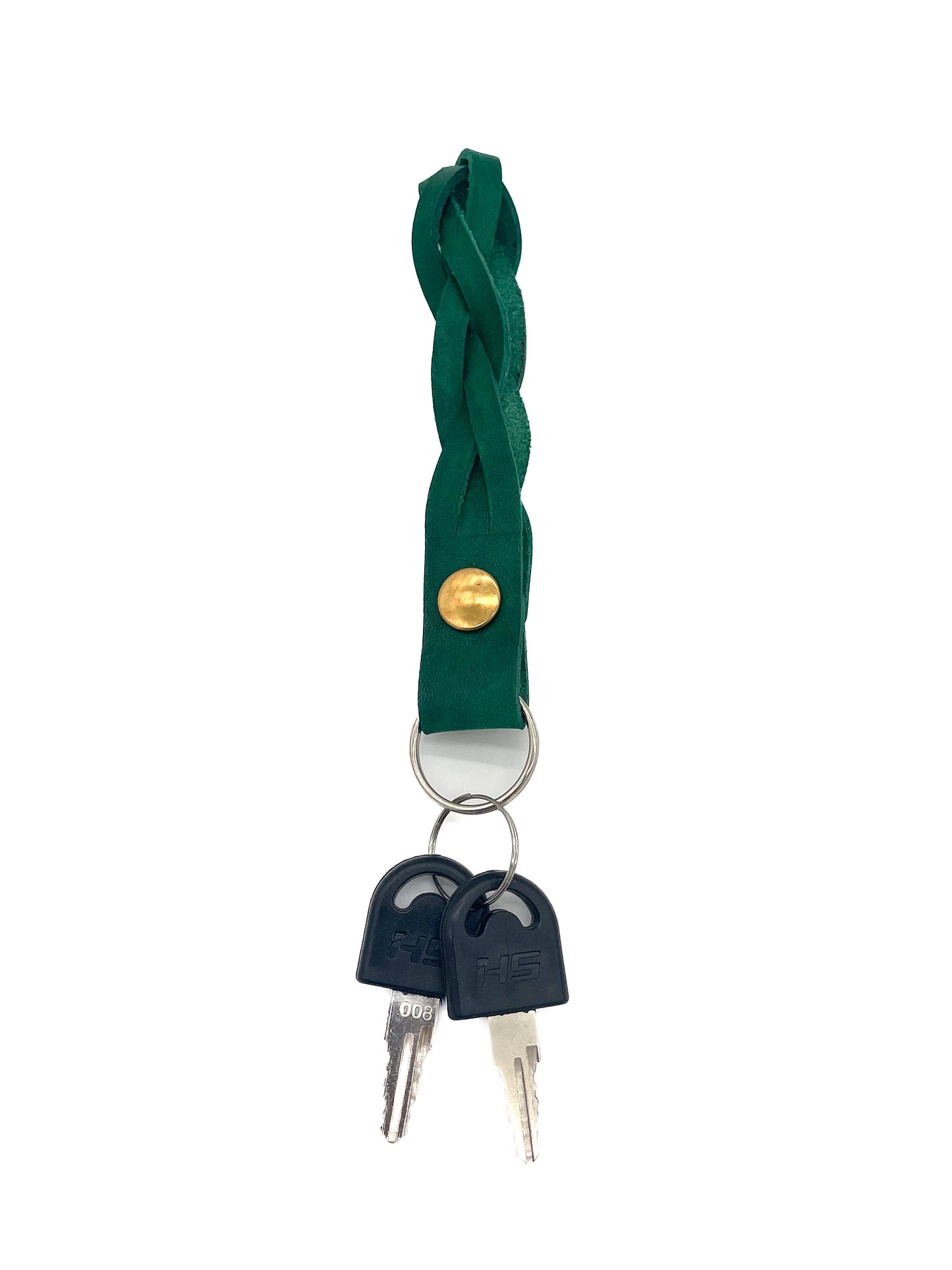 Leather Braided Keychain Loop