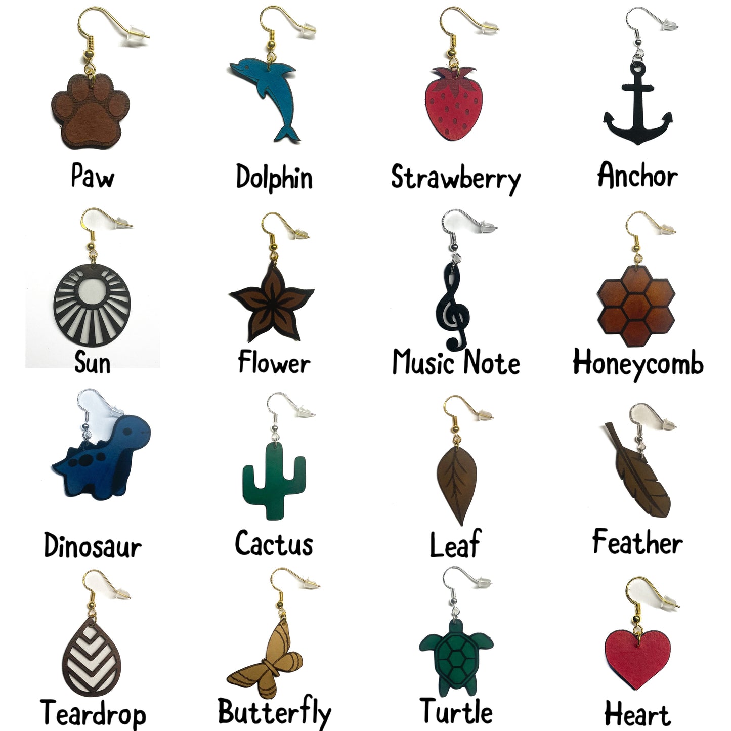 Leather Motif Earrings