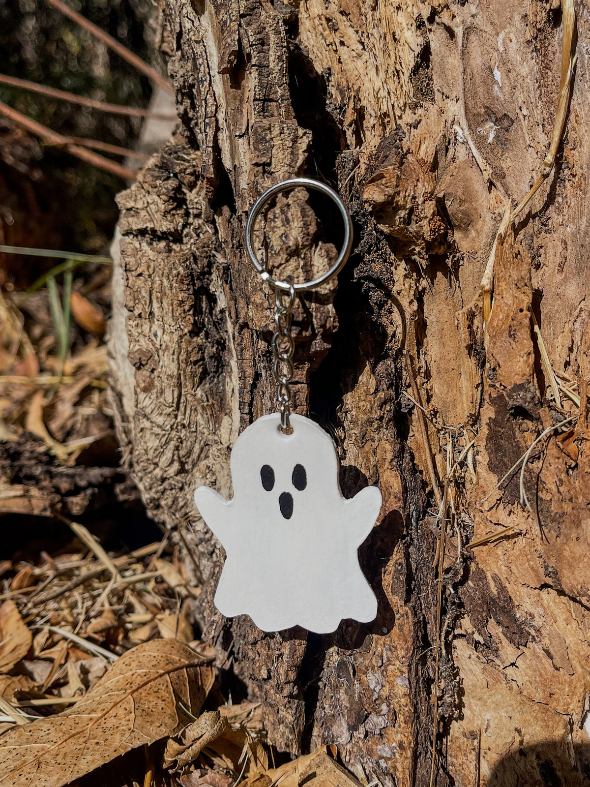 Halloween Leather Keychain