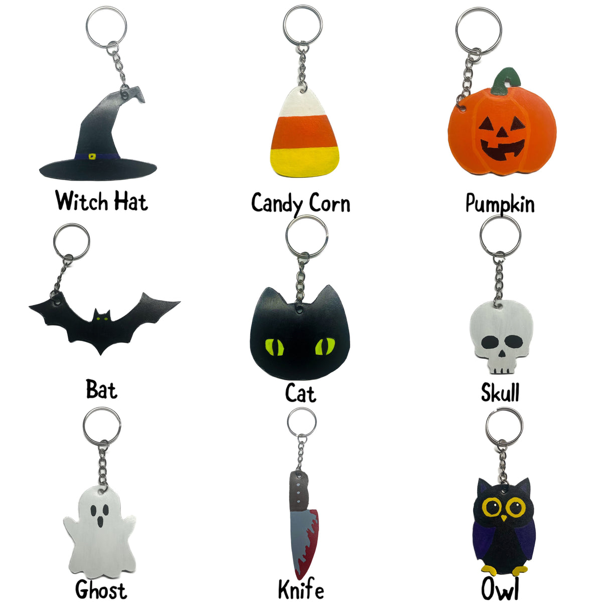 Halloween Leather Keychain