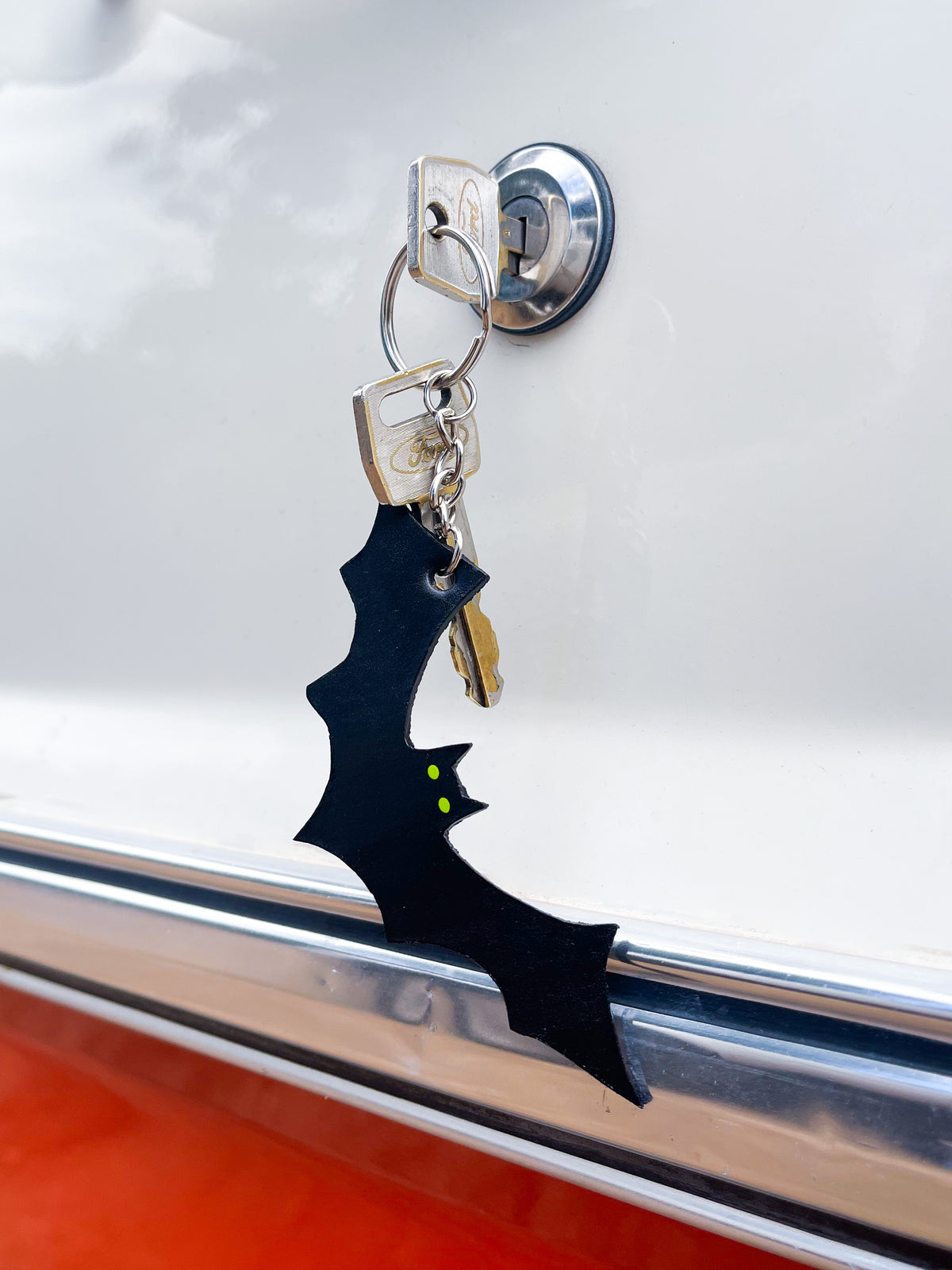 Halloween Leather Keychain