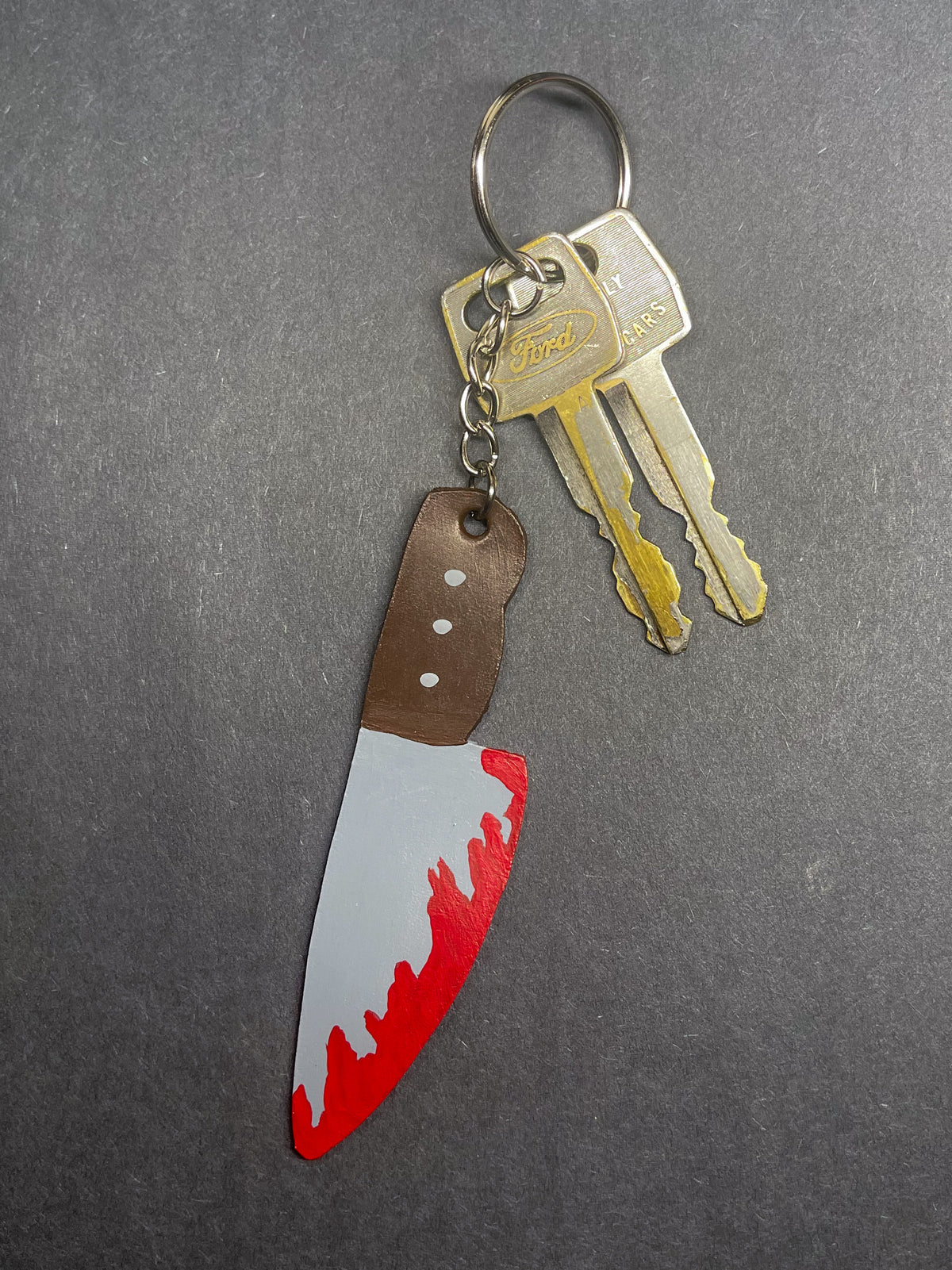 Halloween Leather Keychain