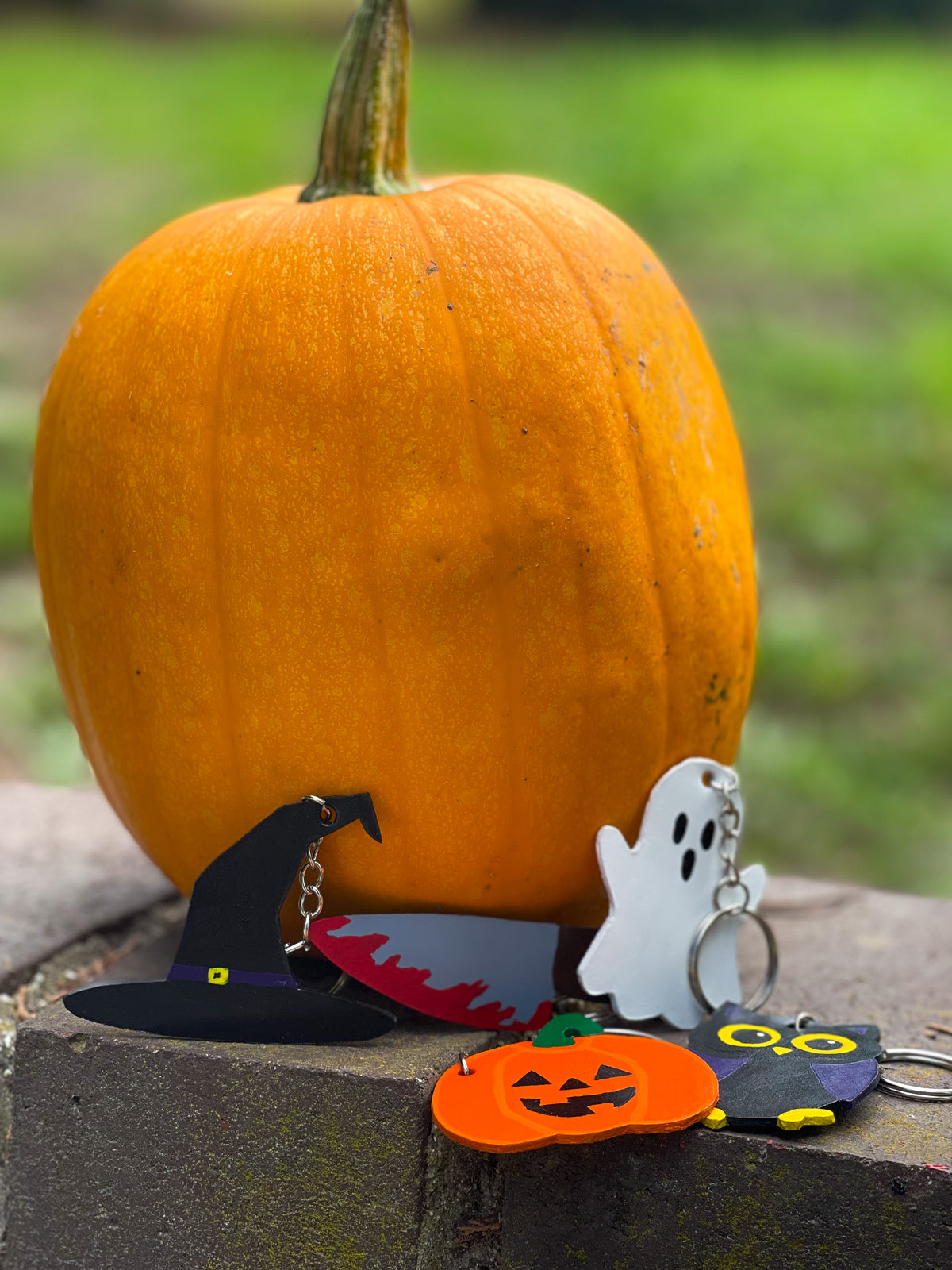 Halloween Leather Keychain