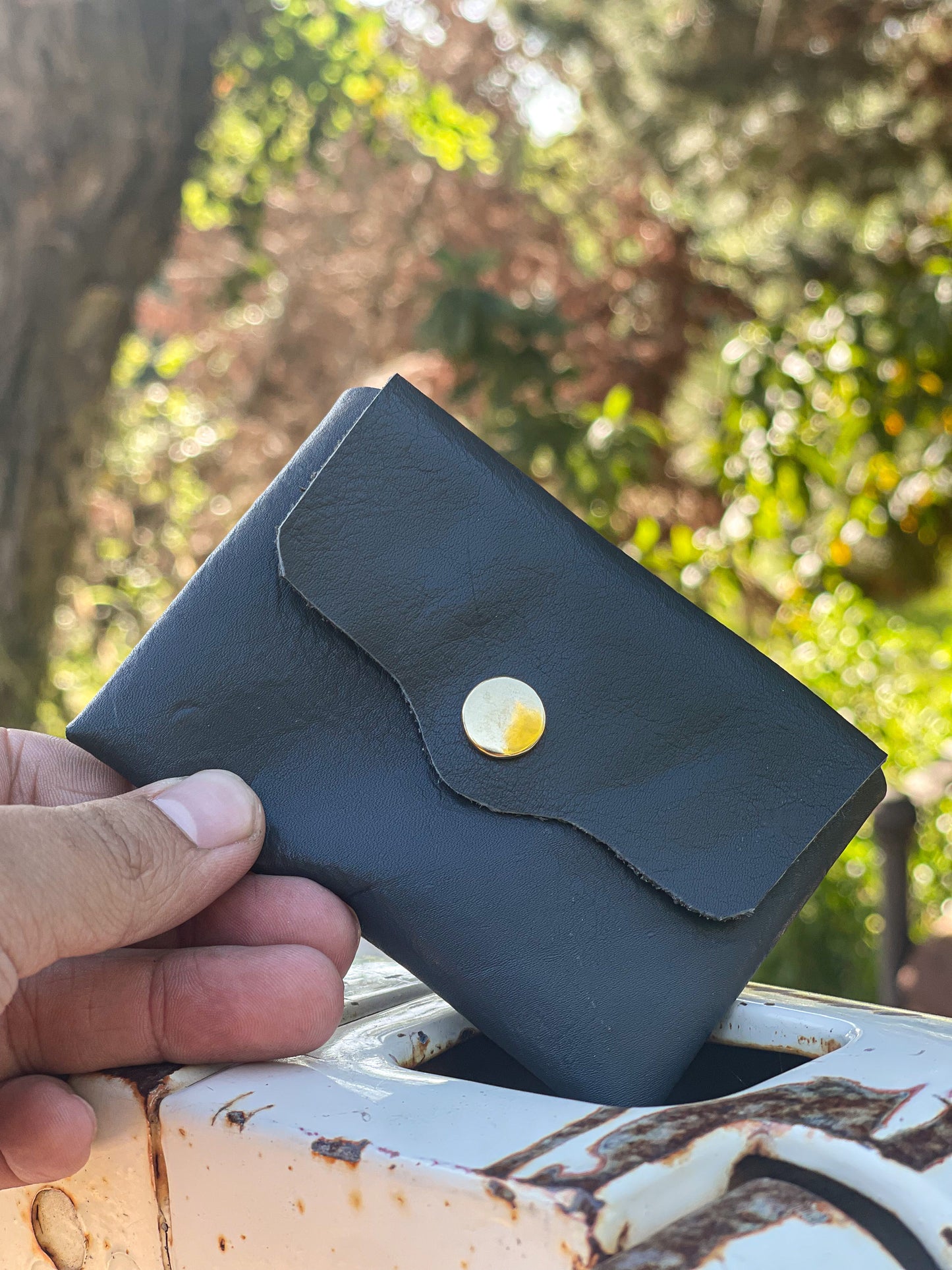 Compact Leather Card Wallet