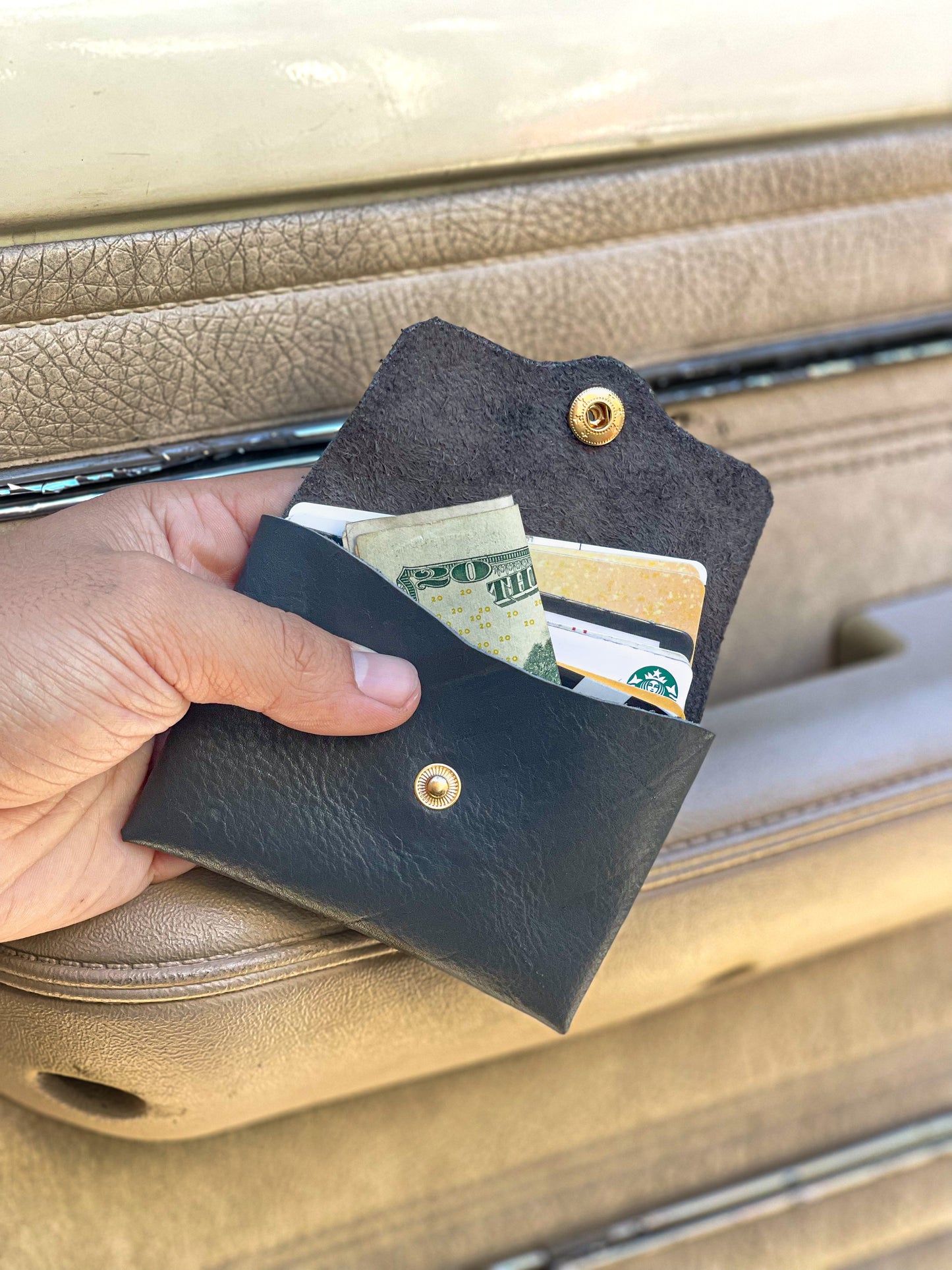 Compact Leather Card Wallet