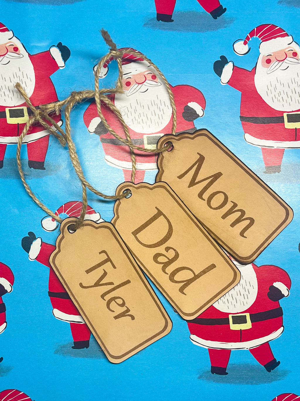Personalized Leather Gift Tag- Set of 3