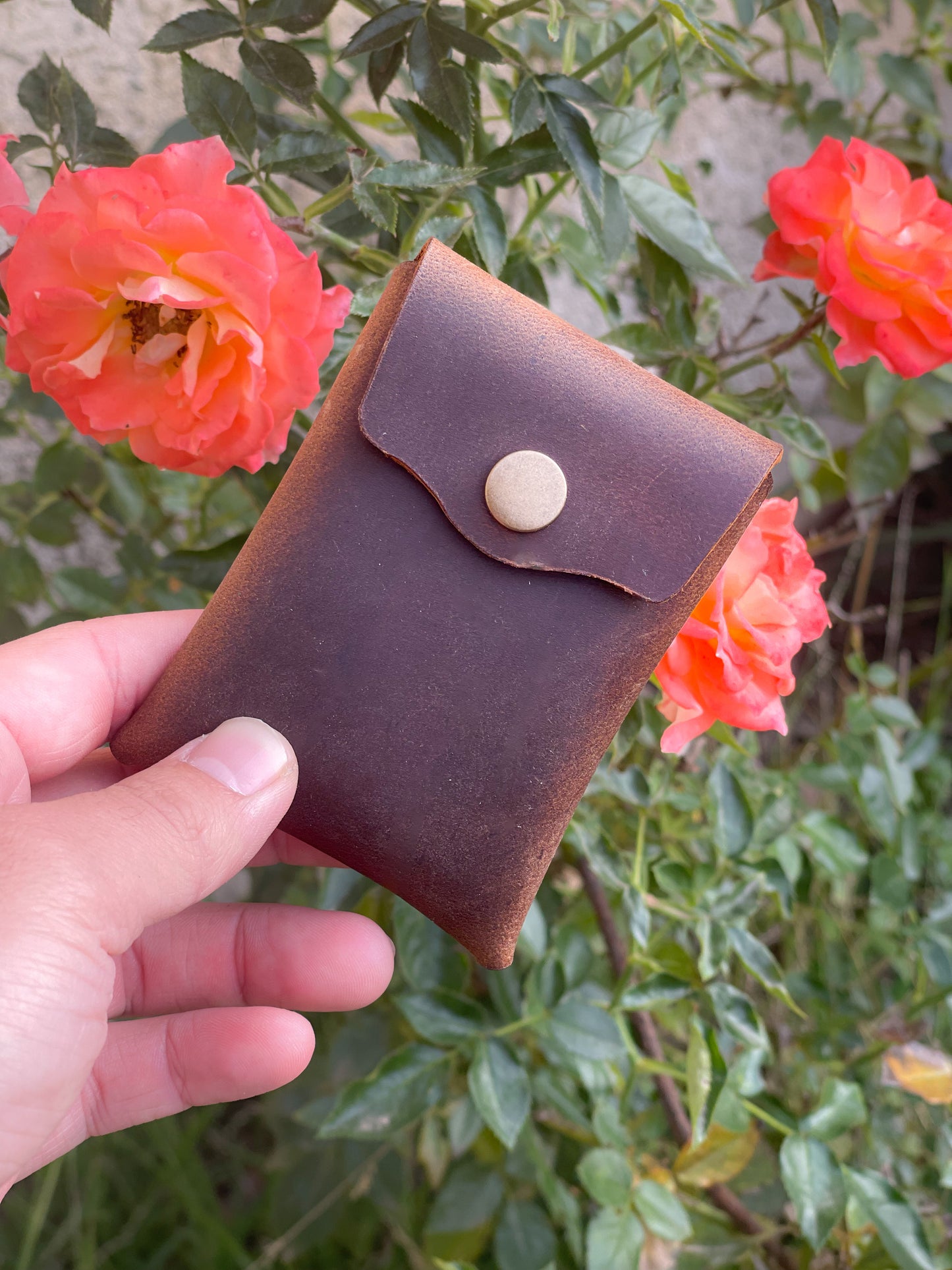 Vertical Leather Card Wallet