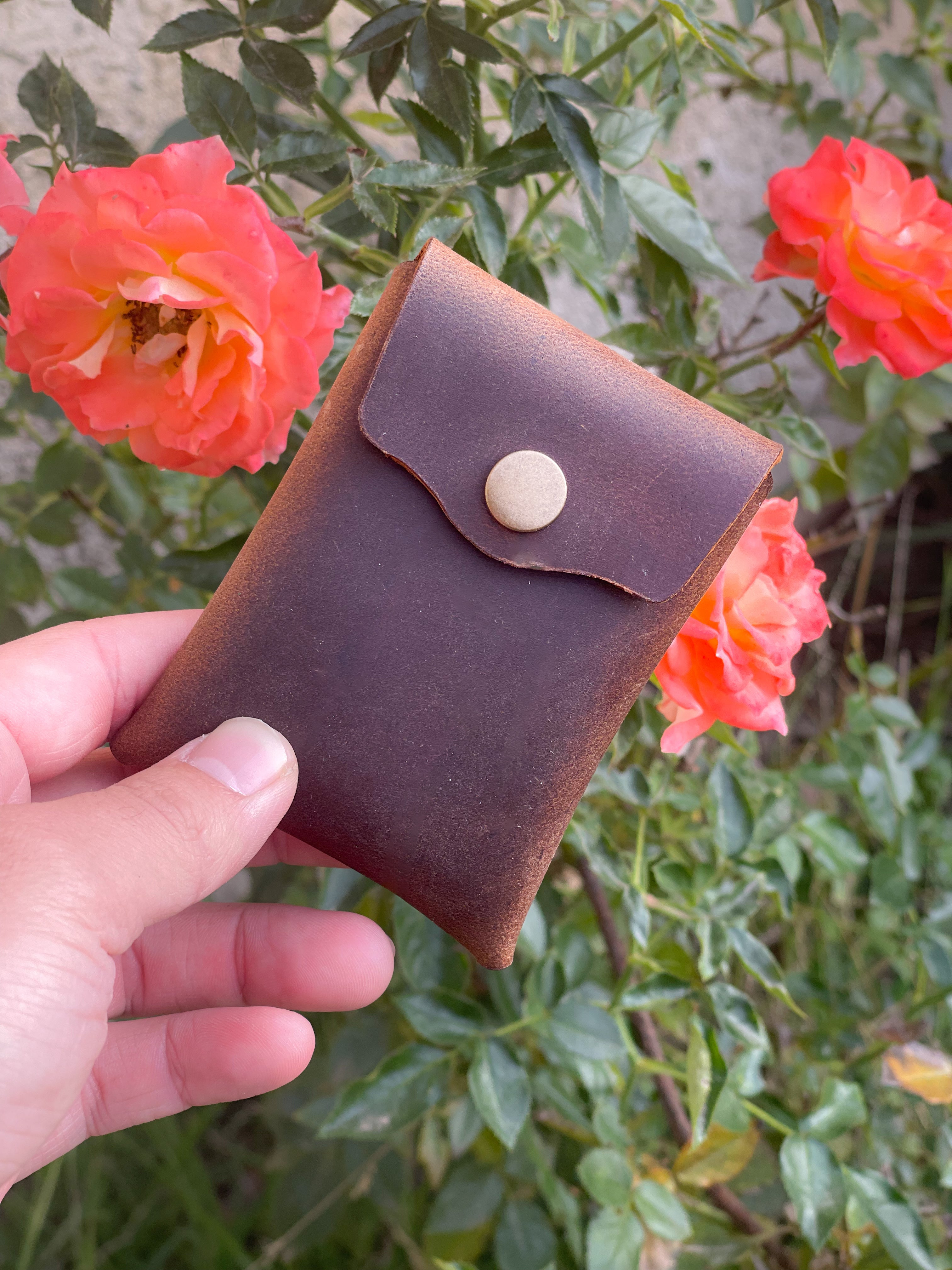 Vertical Leather Card Wallet