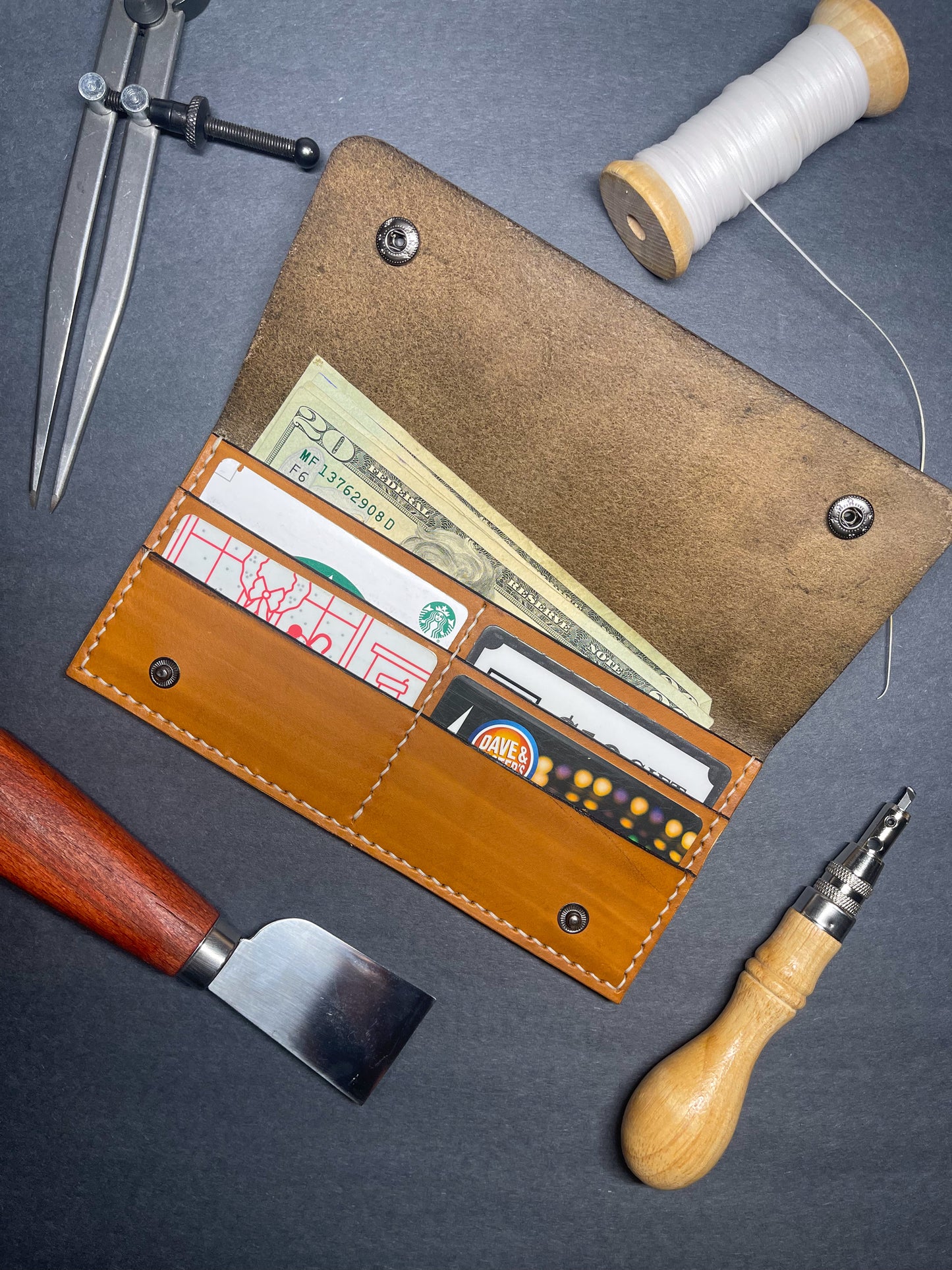 Leather Flap Wallet