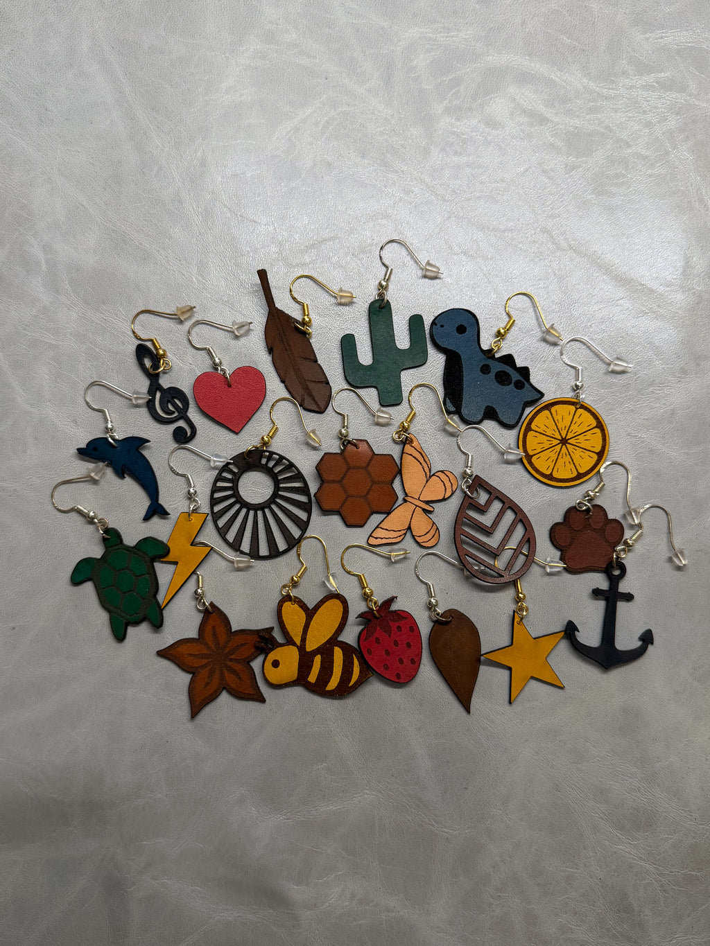 Leather Motif Earrings