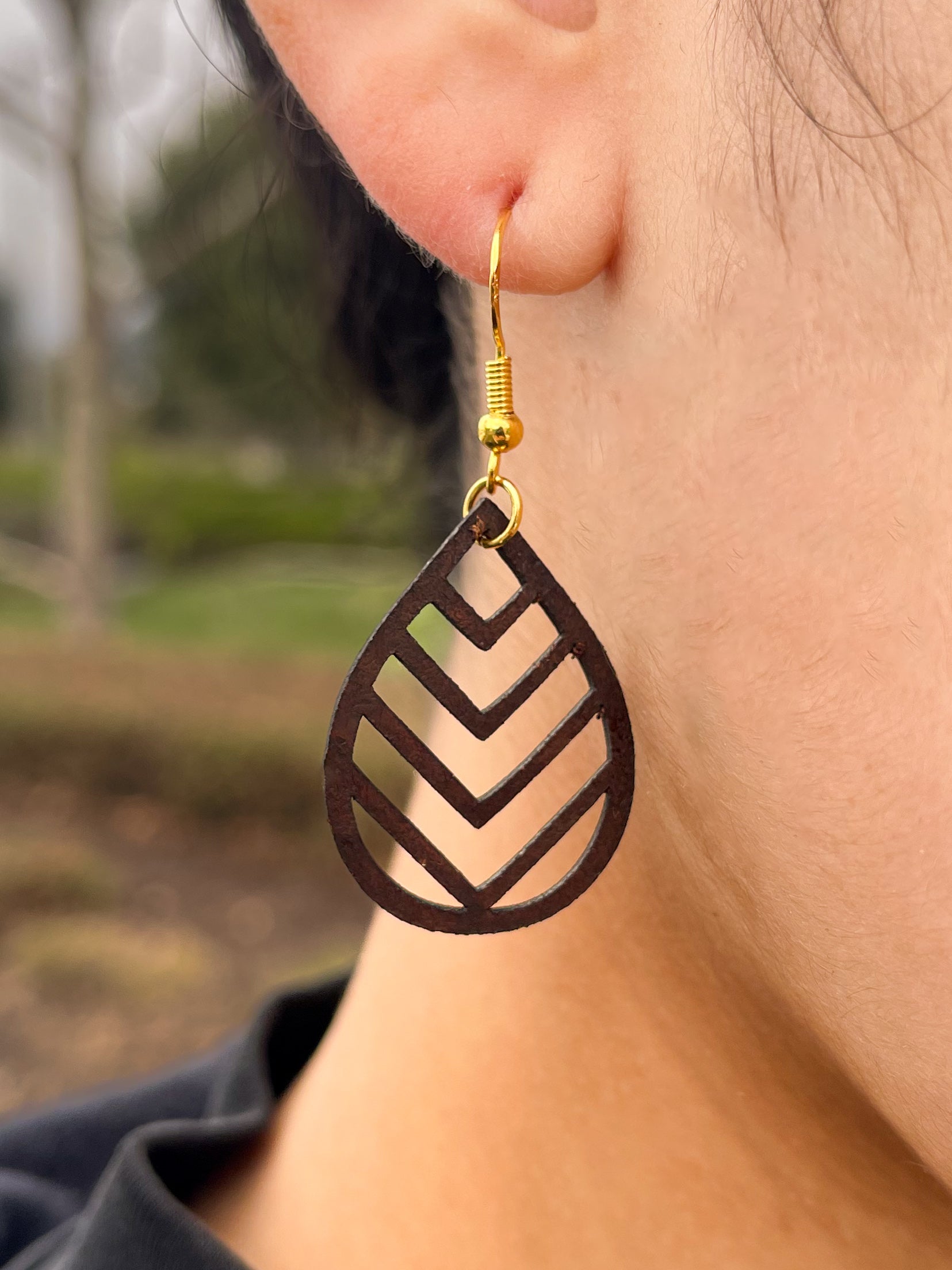 Leather Motif Earrings