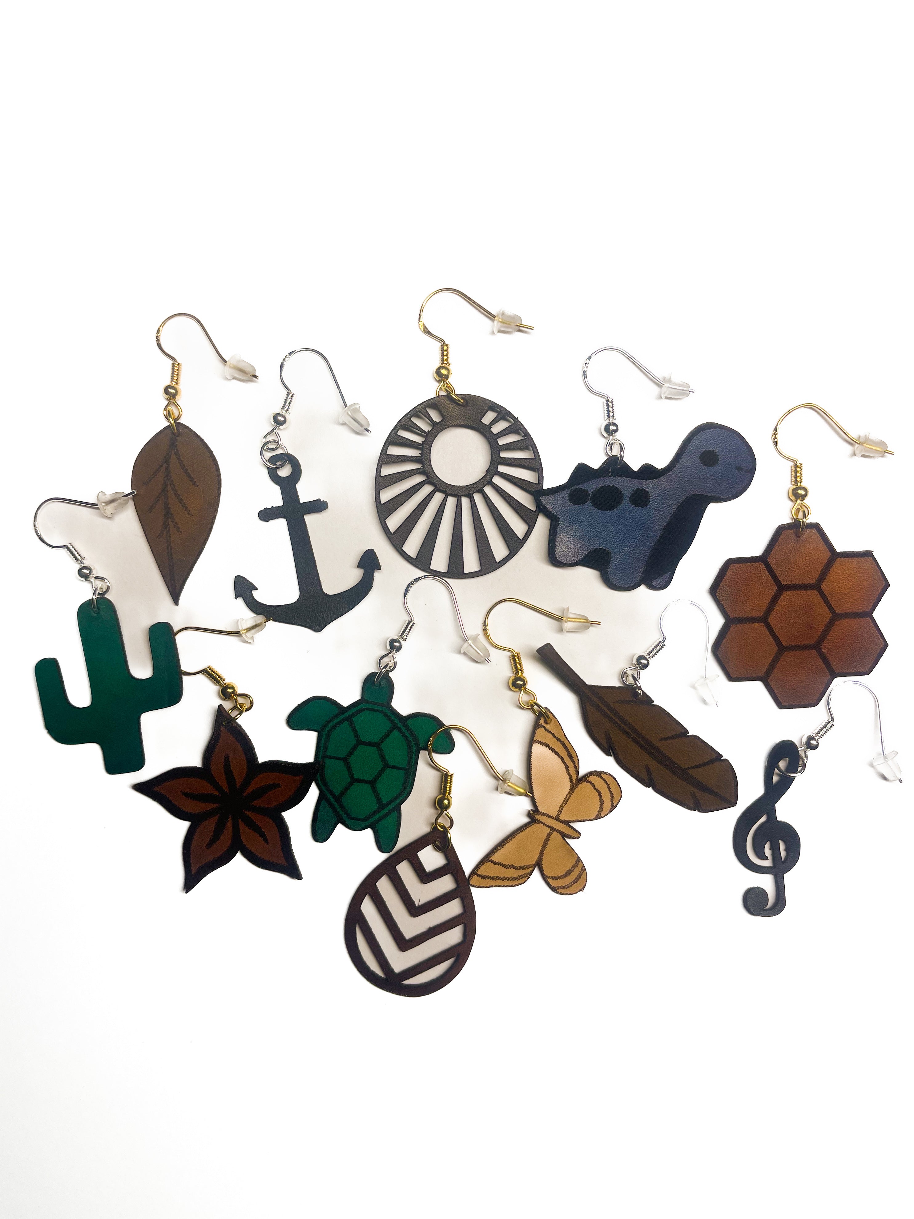Leather Motif Earrings