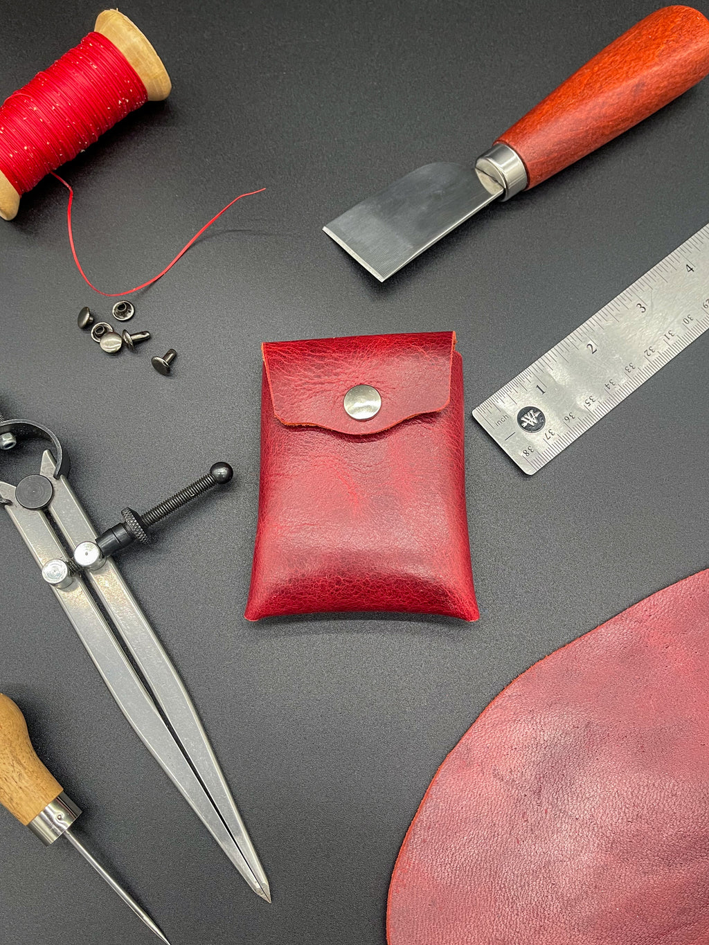 Vertical Leather Card Wallet