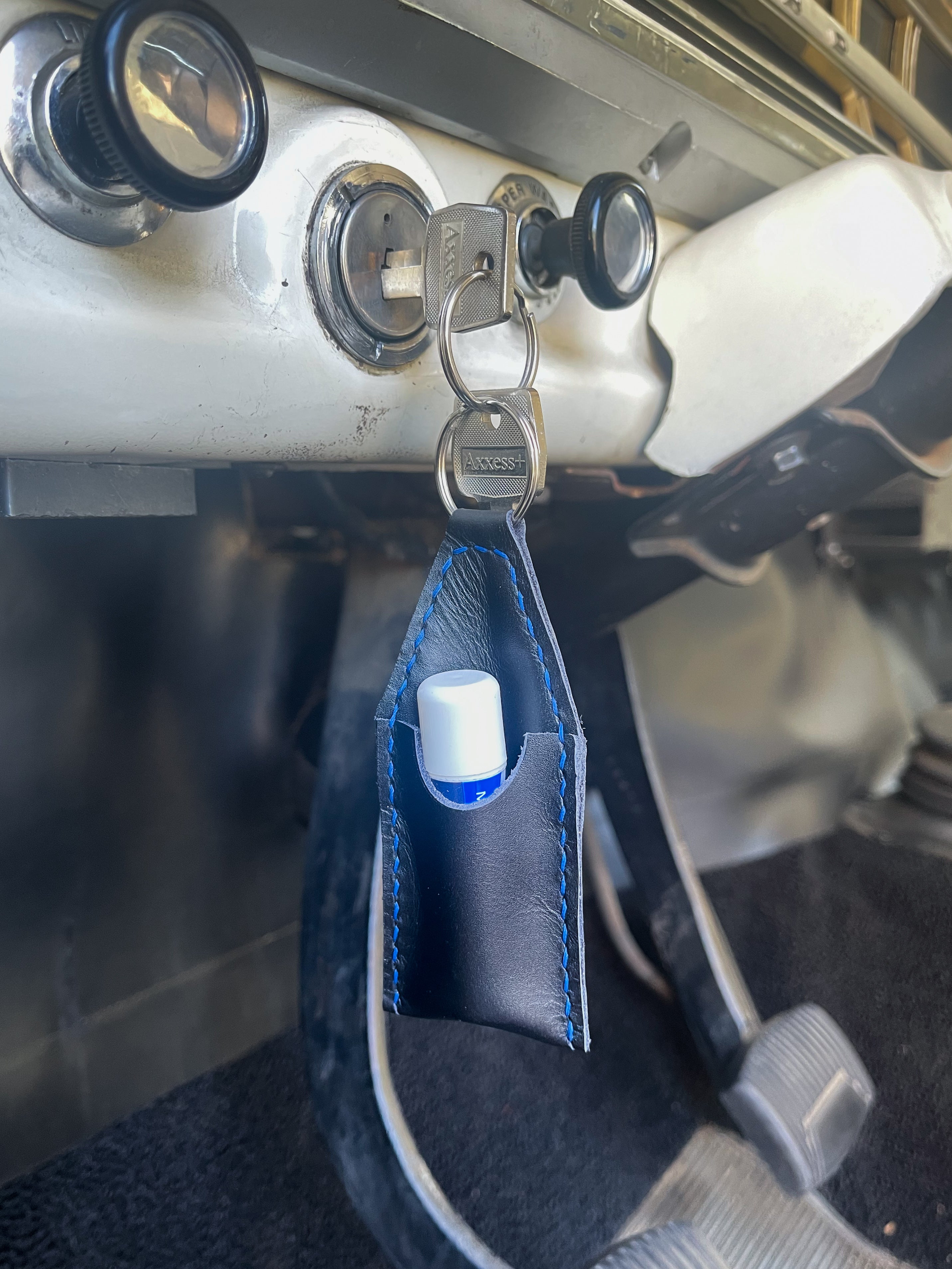 Leather Lip Balm Keychain