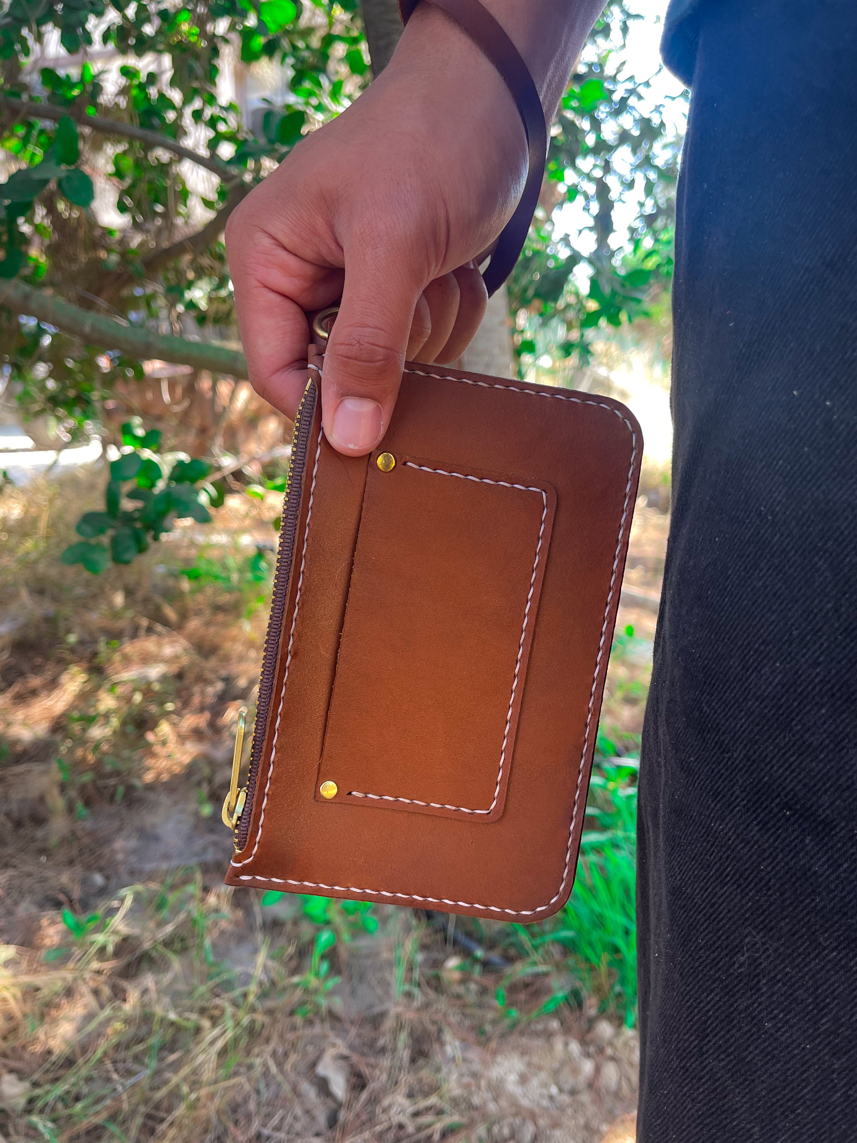 Leather Wristlet Wallet