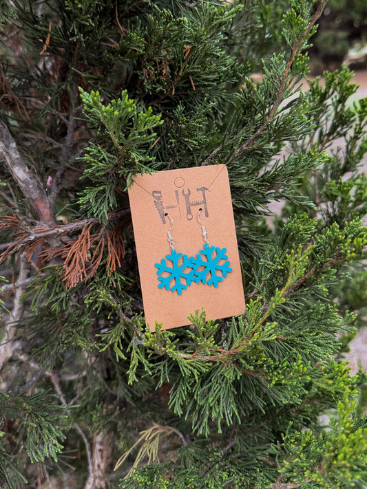 Leather Christmas Earrings