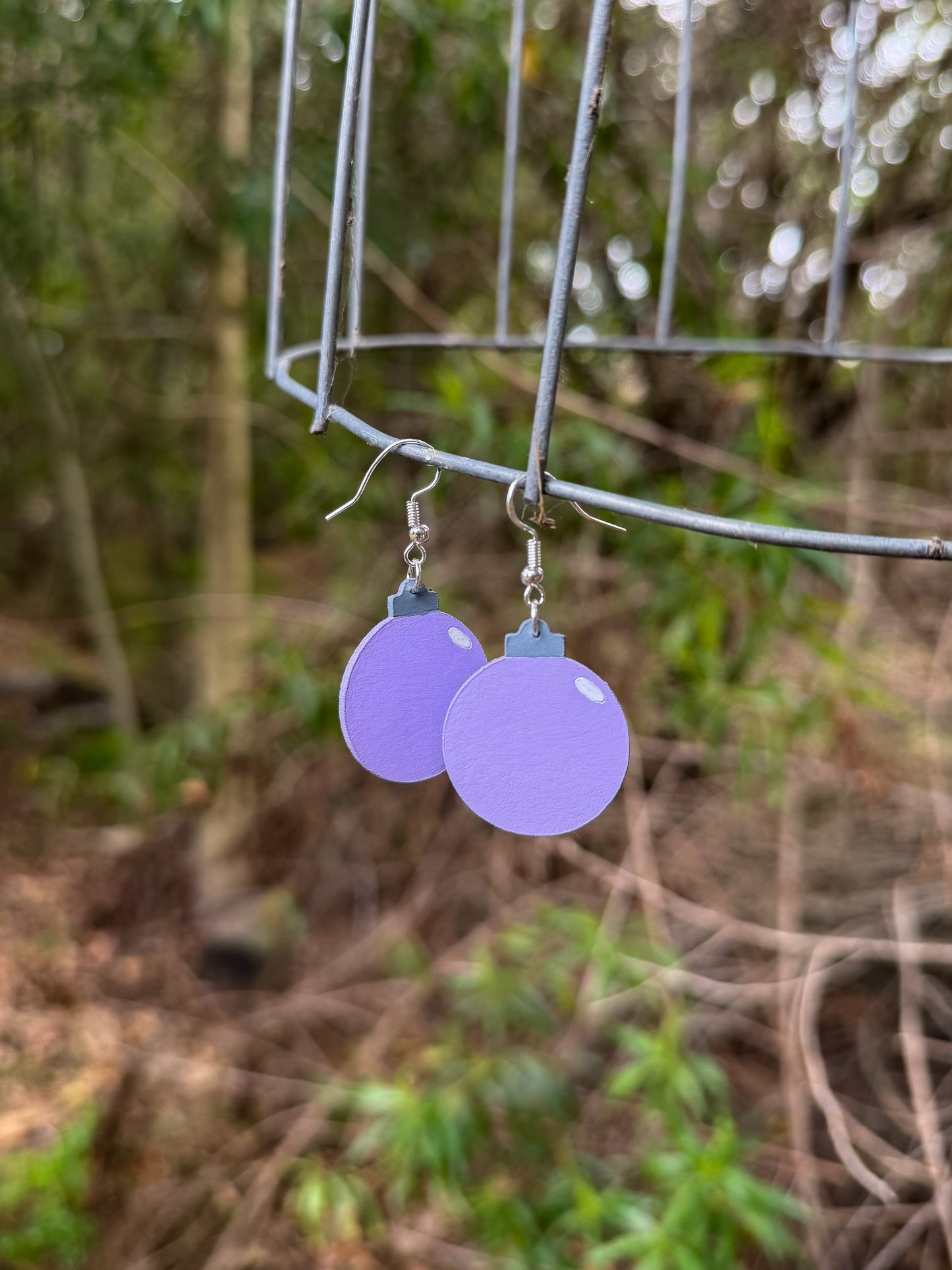 Leather Christmas Earrings