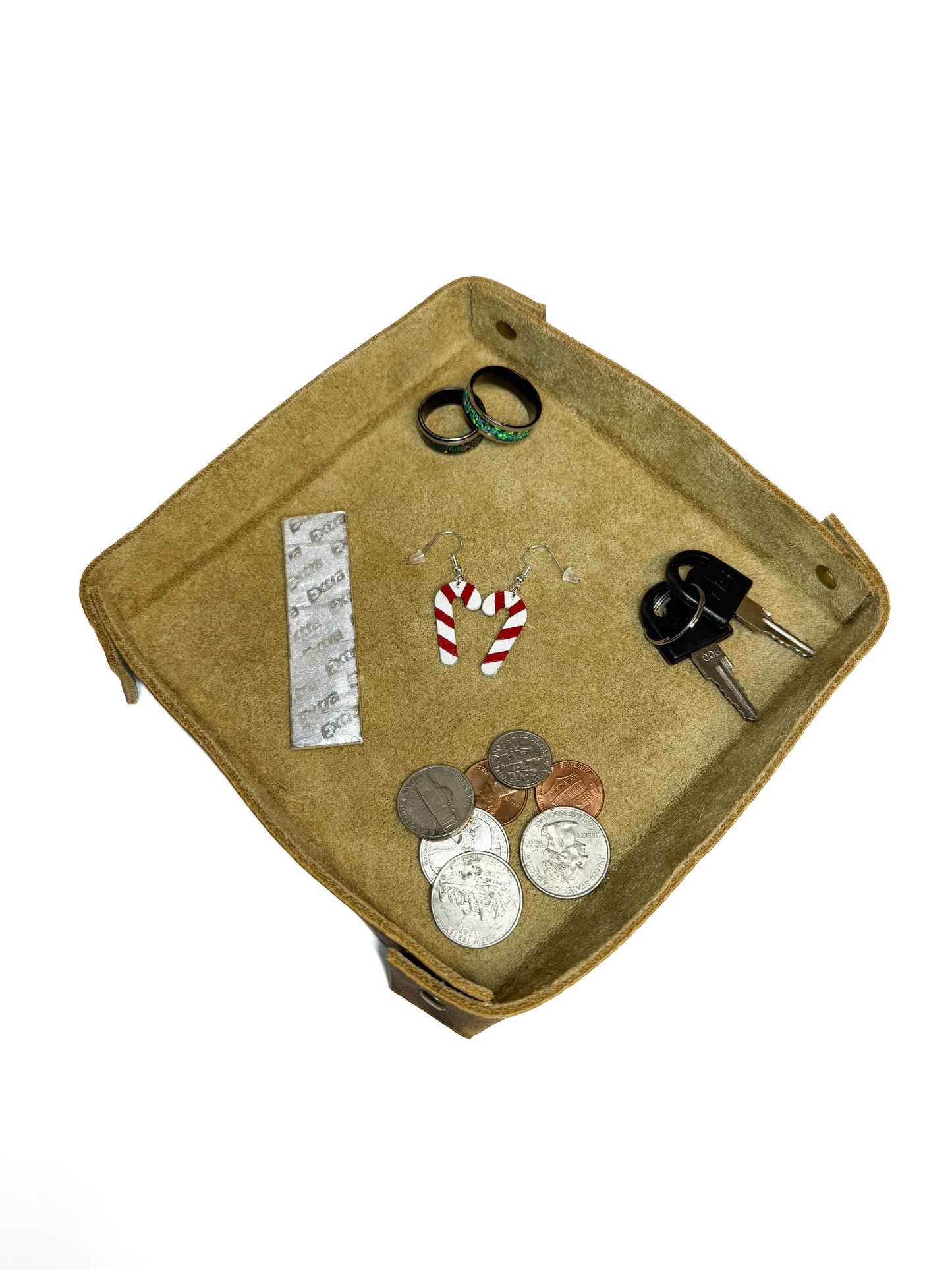 Leather Christmas Earrings