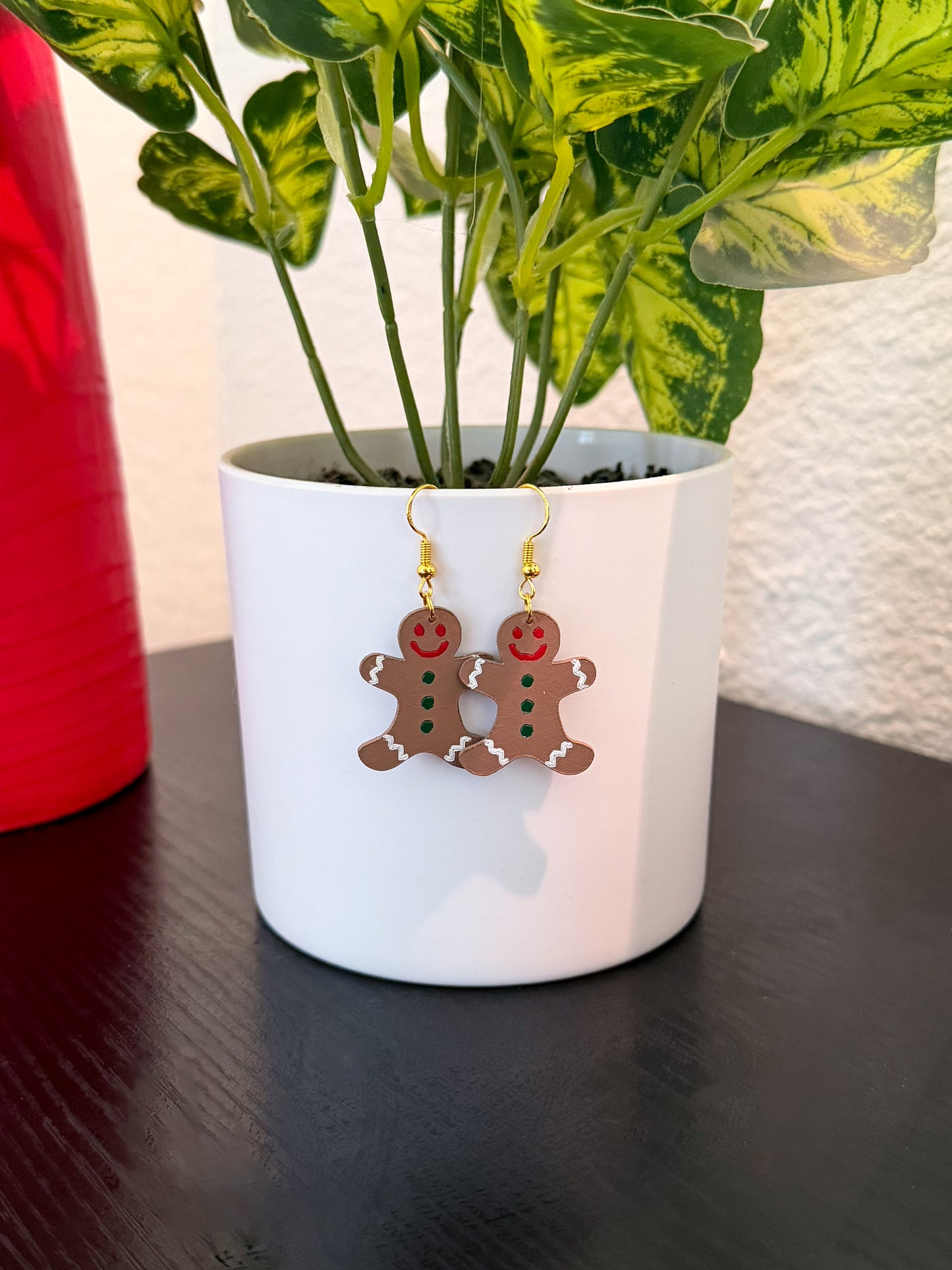 Leather Christmas Earrings