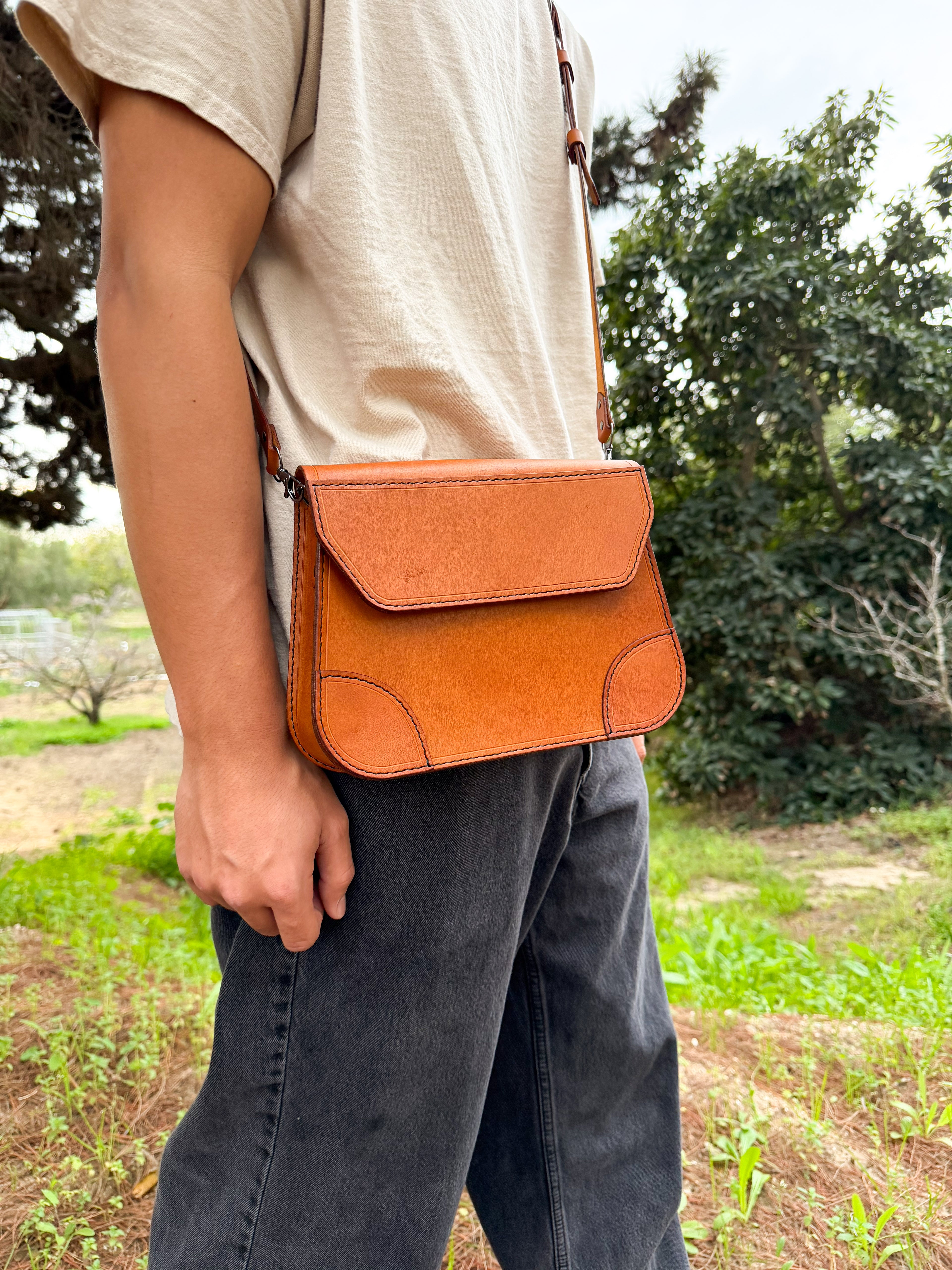 Classic Leather Crossbody Bag