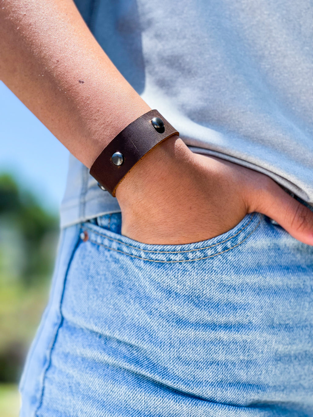 Studded Leather Bracelet