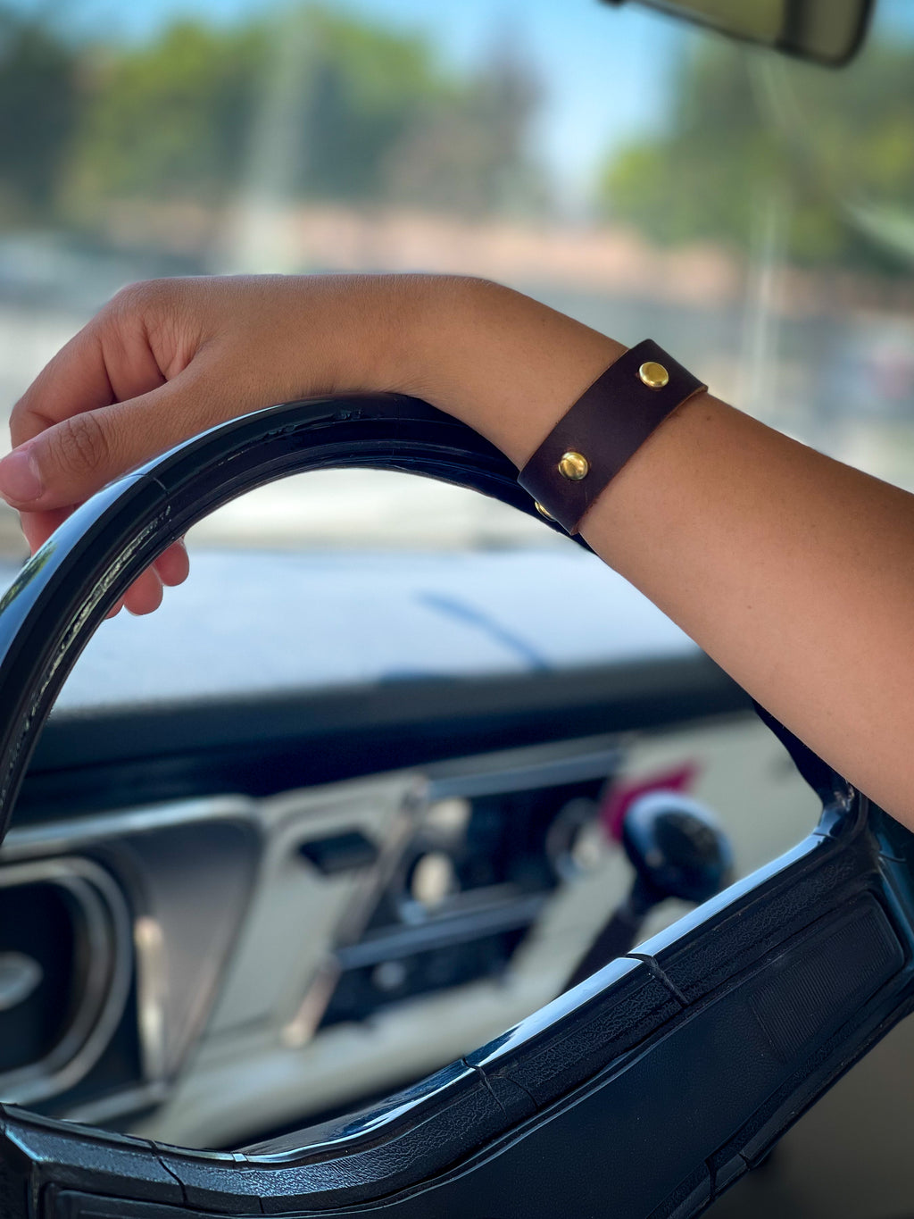 Studded Leather Bracelet